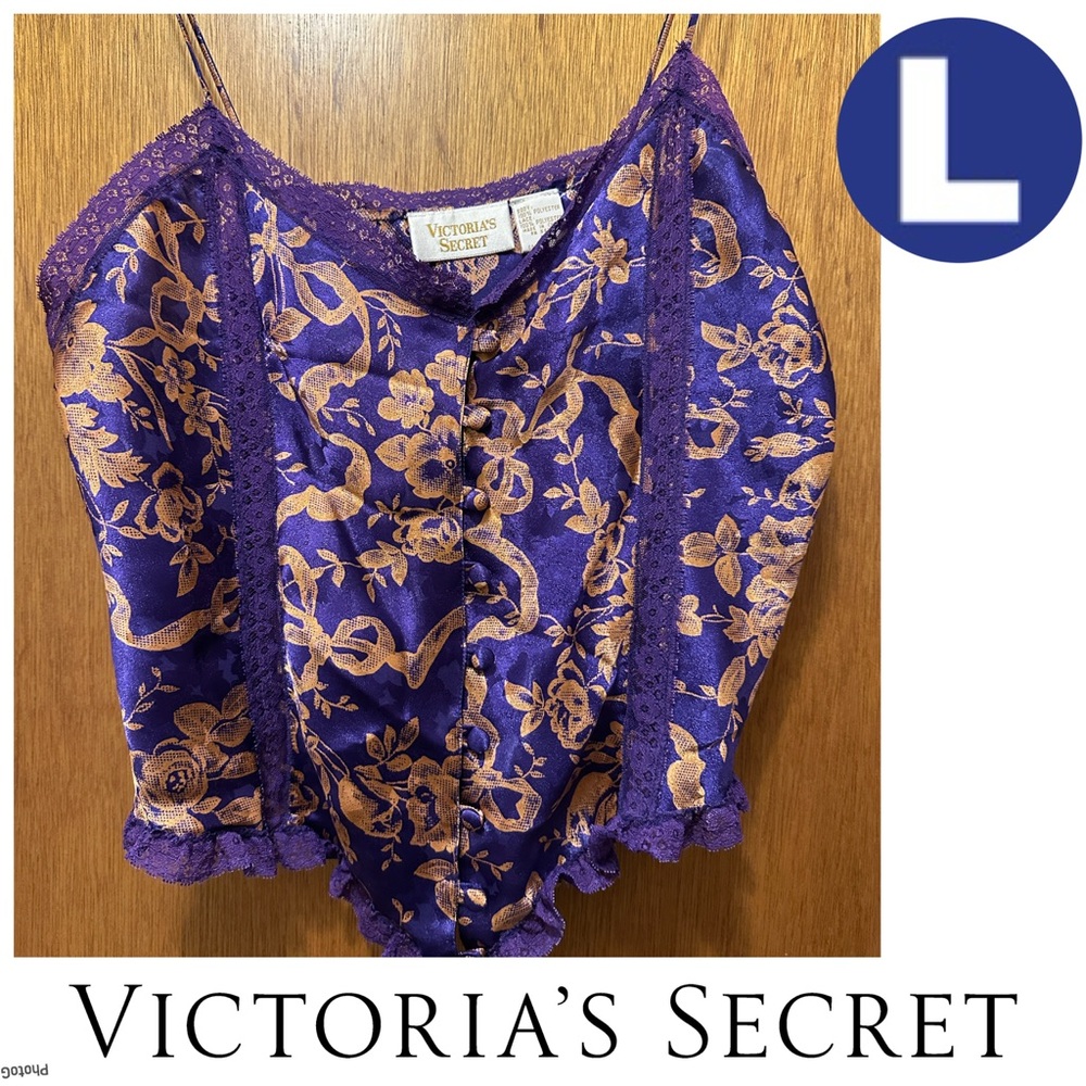 Victoria's Secret Purple and Gold Lace Camisole